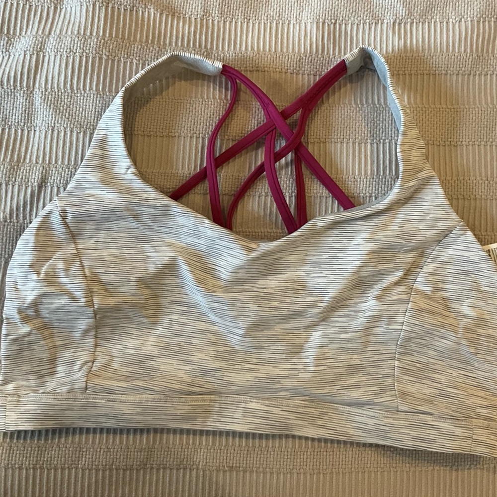 Lululemon Women's Gray and purple Sports Bra